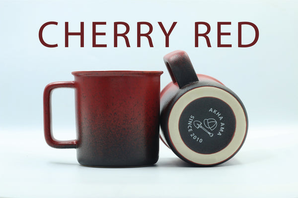 CHERRY RED แก้วเซรามิคสีเชอร์รี่ เรด